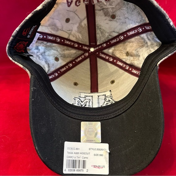 Camo Texas A&M strap back hat baseball cap NWT - Picture 8 of 12